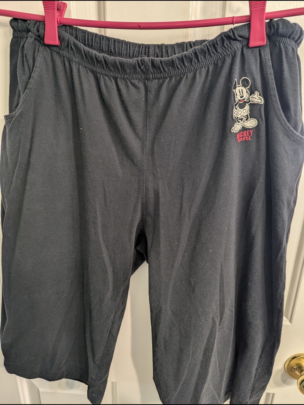 Disney Black Elastic Waist Lounge Shorts 2XL